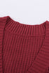 Pocket Knitted Solid Color Cardigan